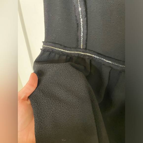 Sandro Paris Rapprochement Mesh and Chain Detail Textured Frayed Trim Mini Dress - Picture 7 of 12